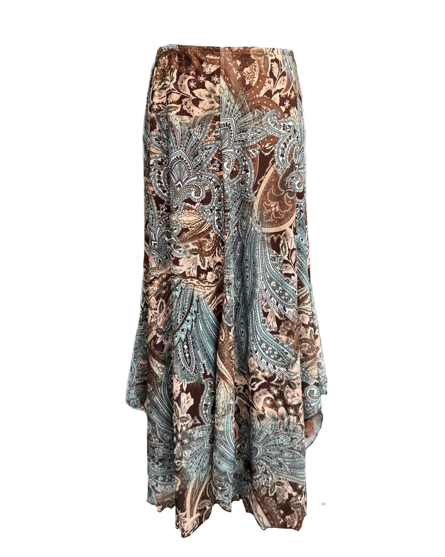 Tribal Butterfly Mesh Asymmetrical Skirt