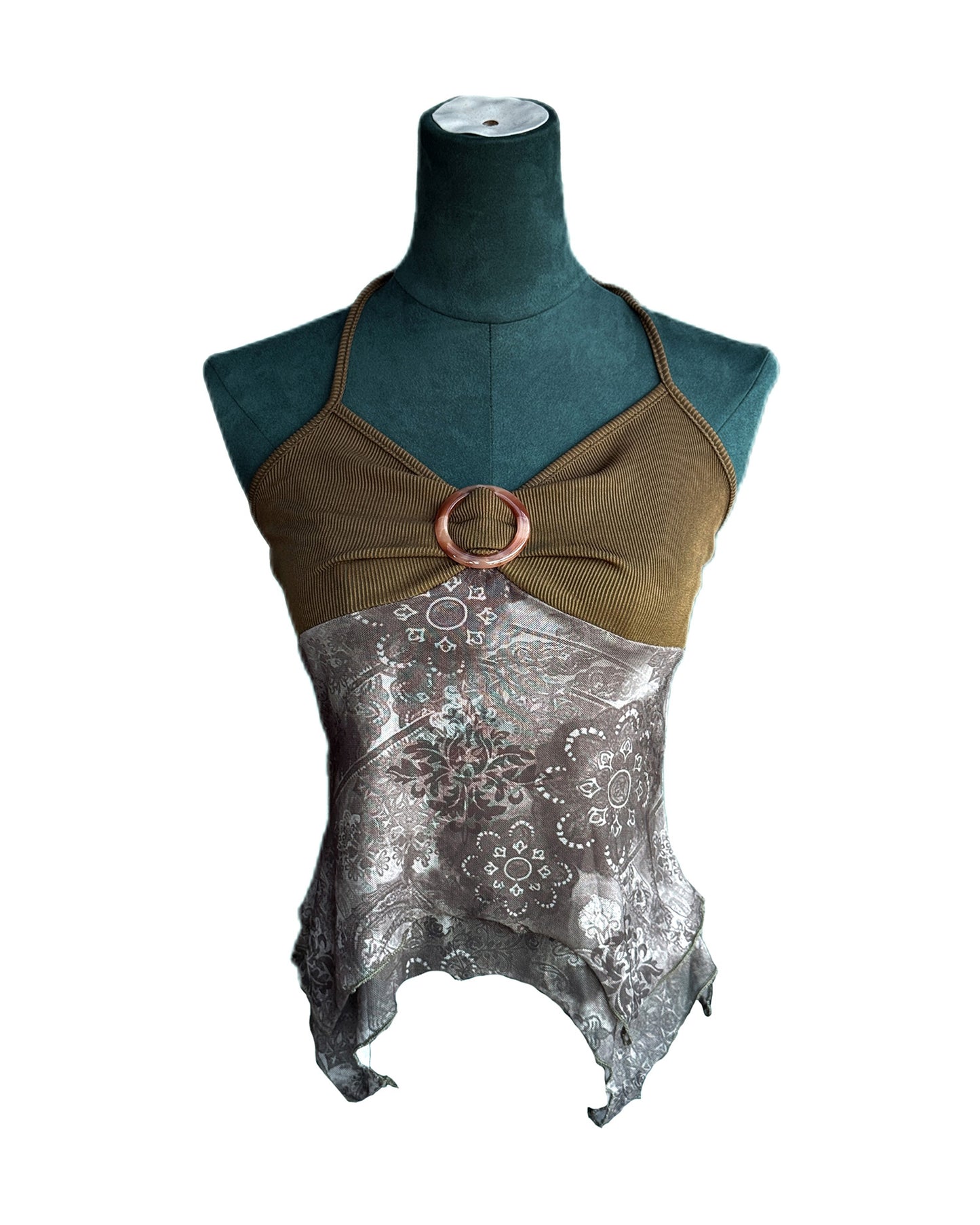 Tribal Butterfly Mesh Asymmetrical Skirt