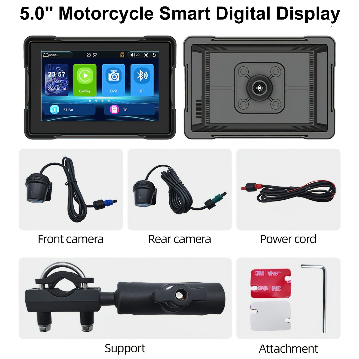 5.0"IPS Motorcycle Smart Digital Display