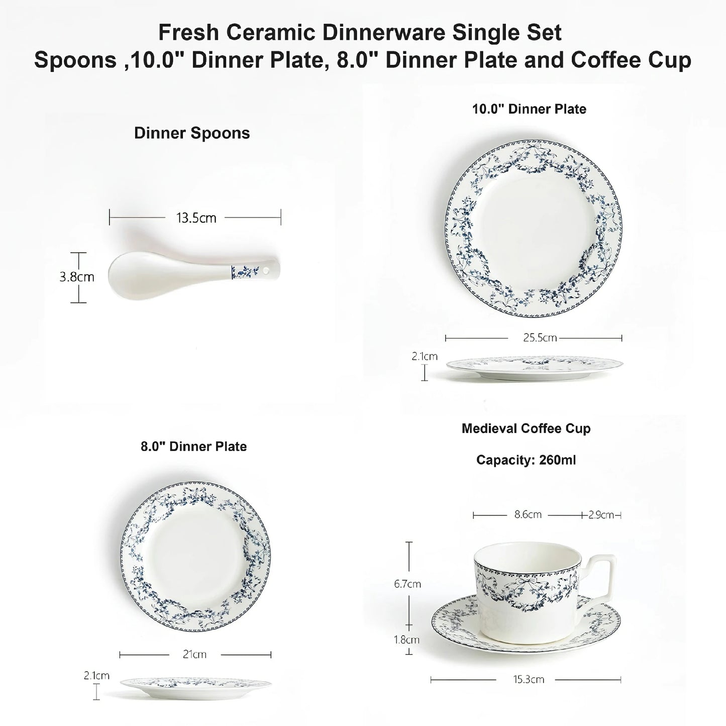 Fresh Medieval Ceramic Dinnerware Set