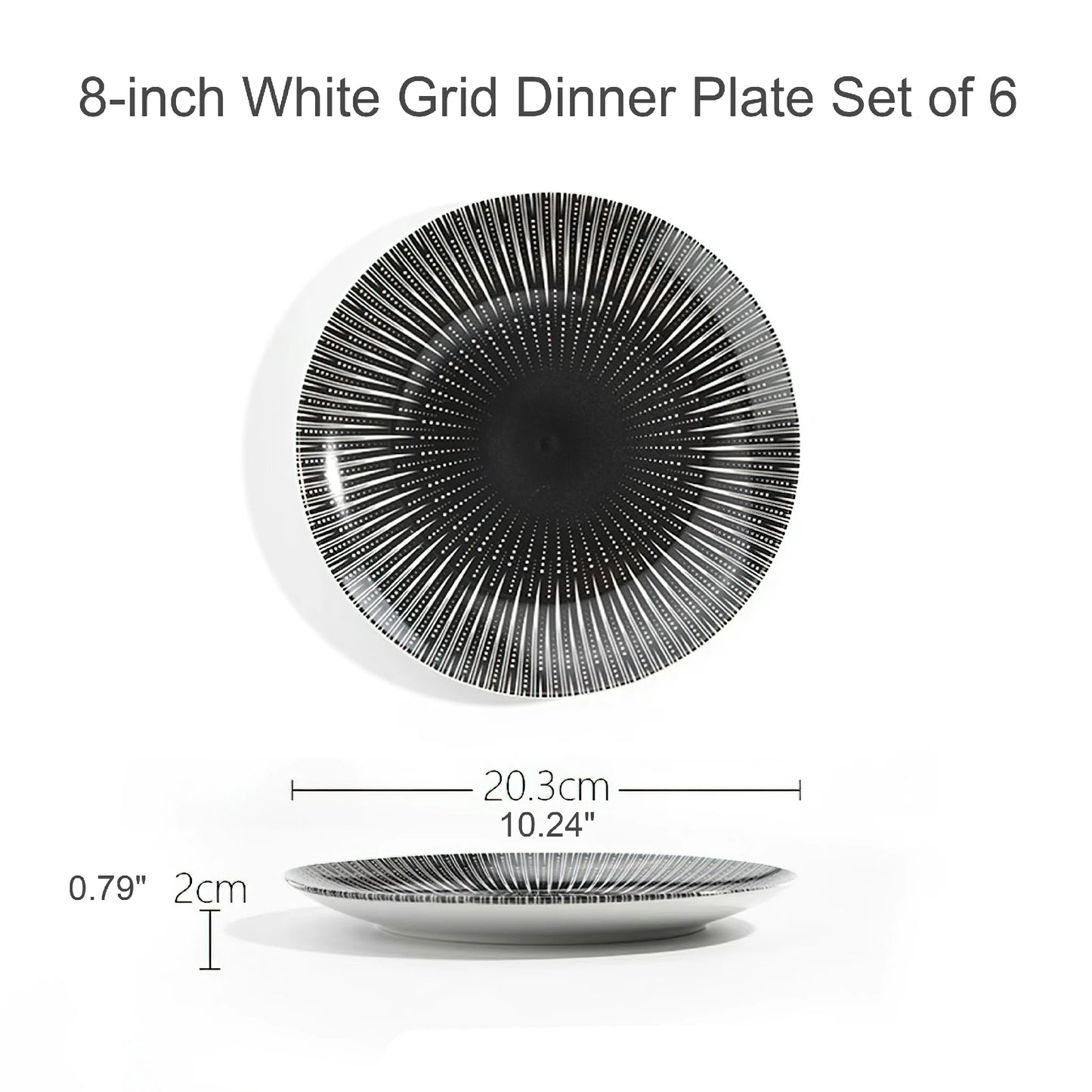 Geometric Pattern Dinner Plate Dinnerware Set