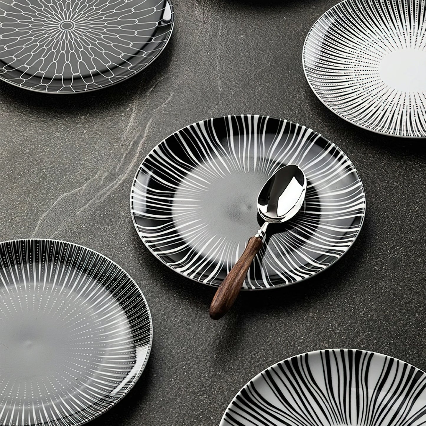 Geometric Pattern Dinner Plate Dinnerware Set