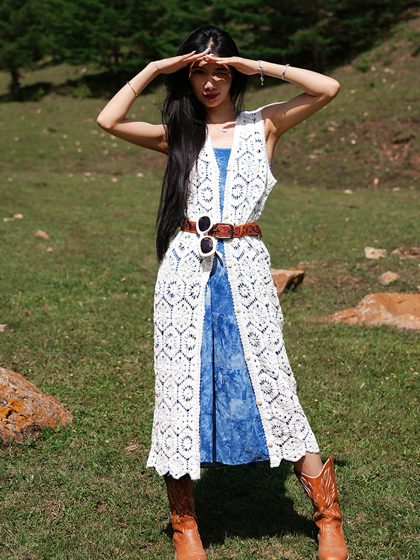 Mystic Waves Boho Tie-Dye Maxi Dress