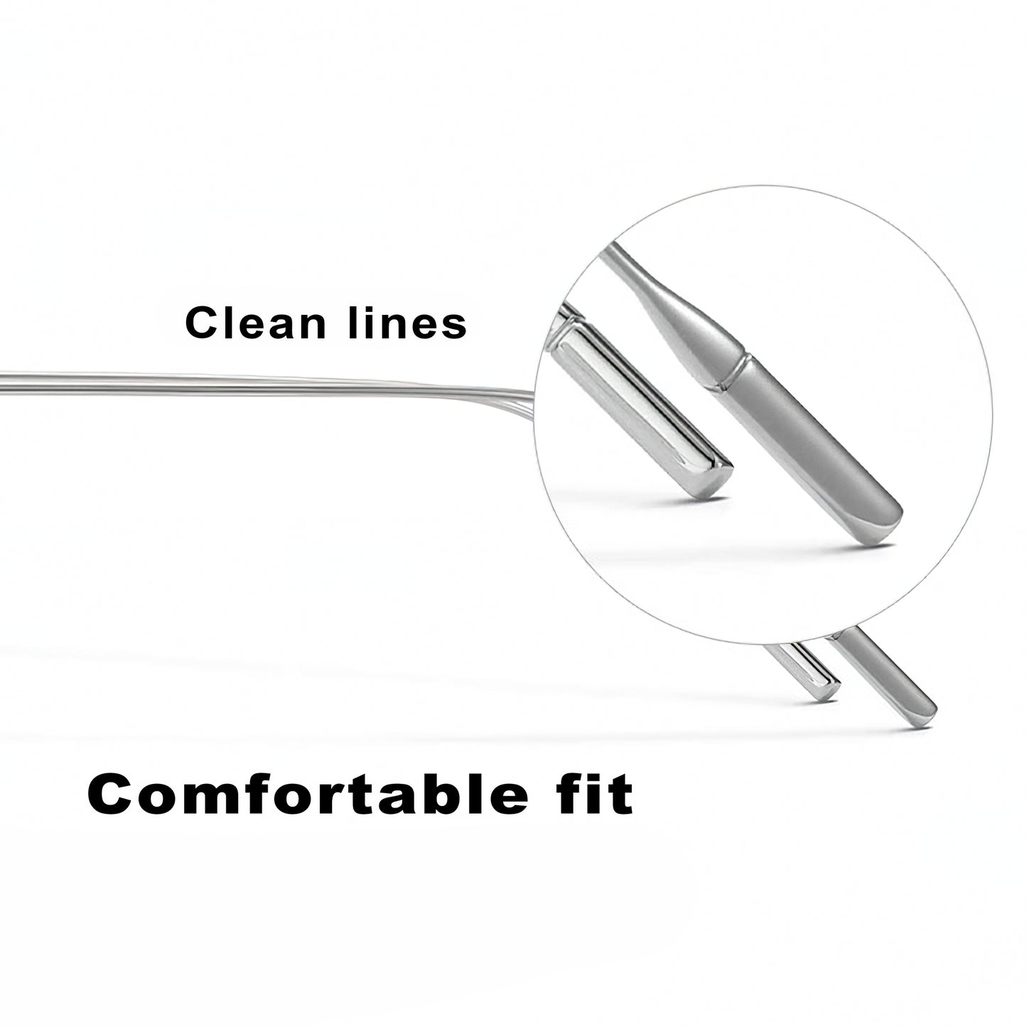 Oval Sunglasses with Thin Temples