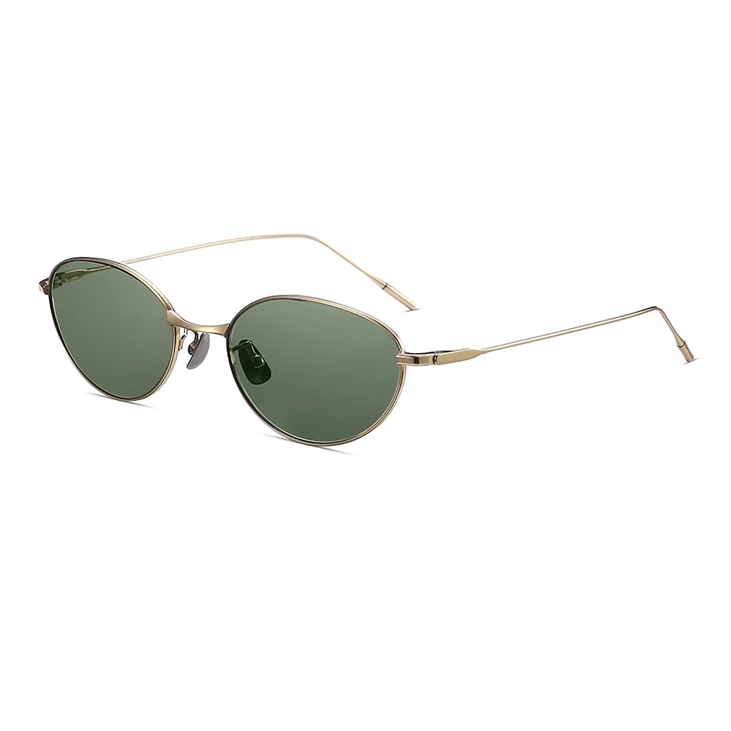 Oval Sunglasses with Thin Temples