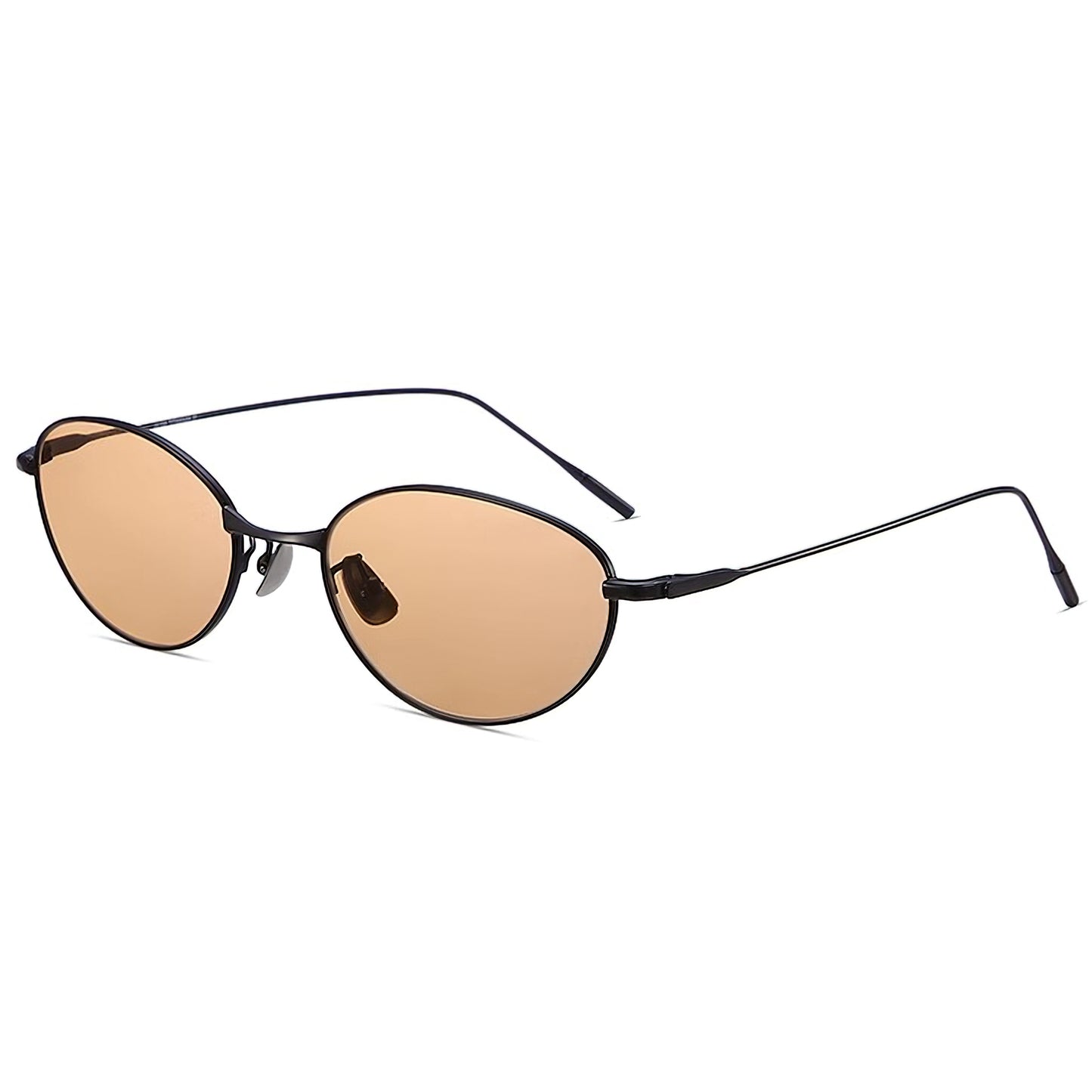 Oval Sunglasses with Thin Temples