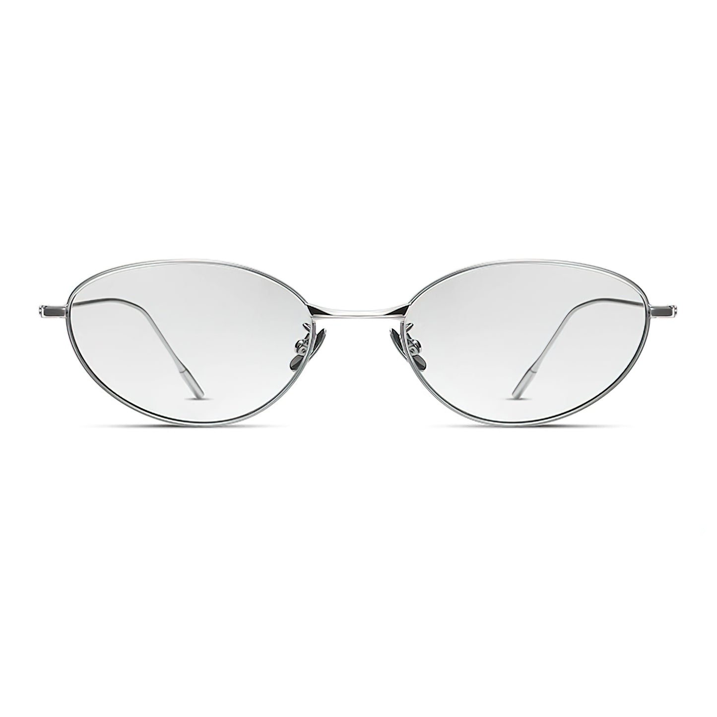 Oval Sunglasses with Thin Temples