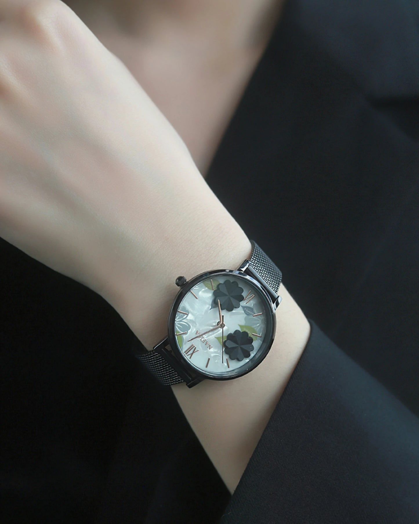 Secret Garden Steel Strap Watch