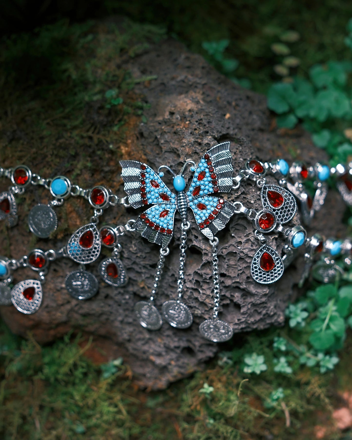 Tribal Butterfly Coin Waist Chain
