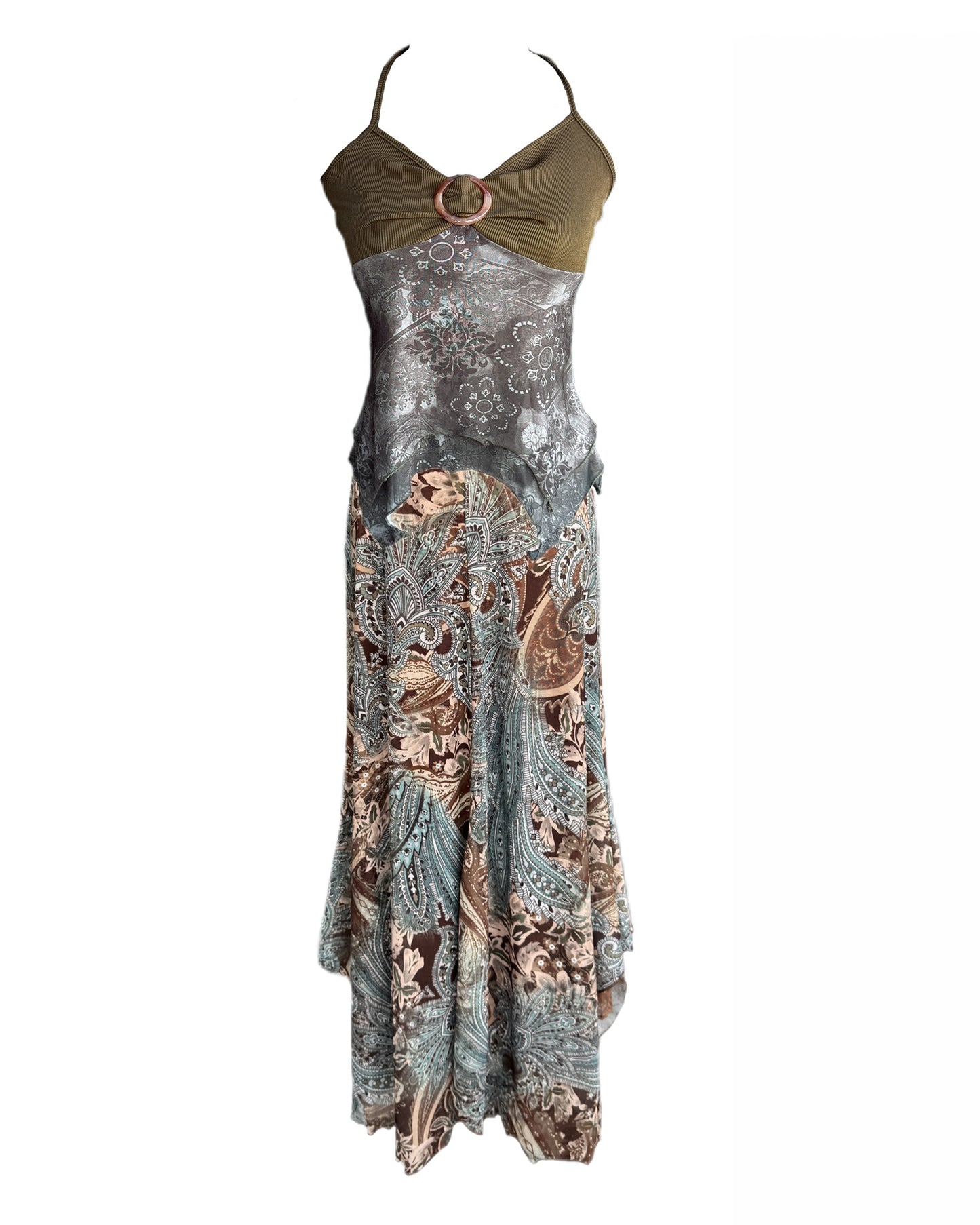 Tribal Butterfly Mesh Asymmetrical Skirt