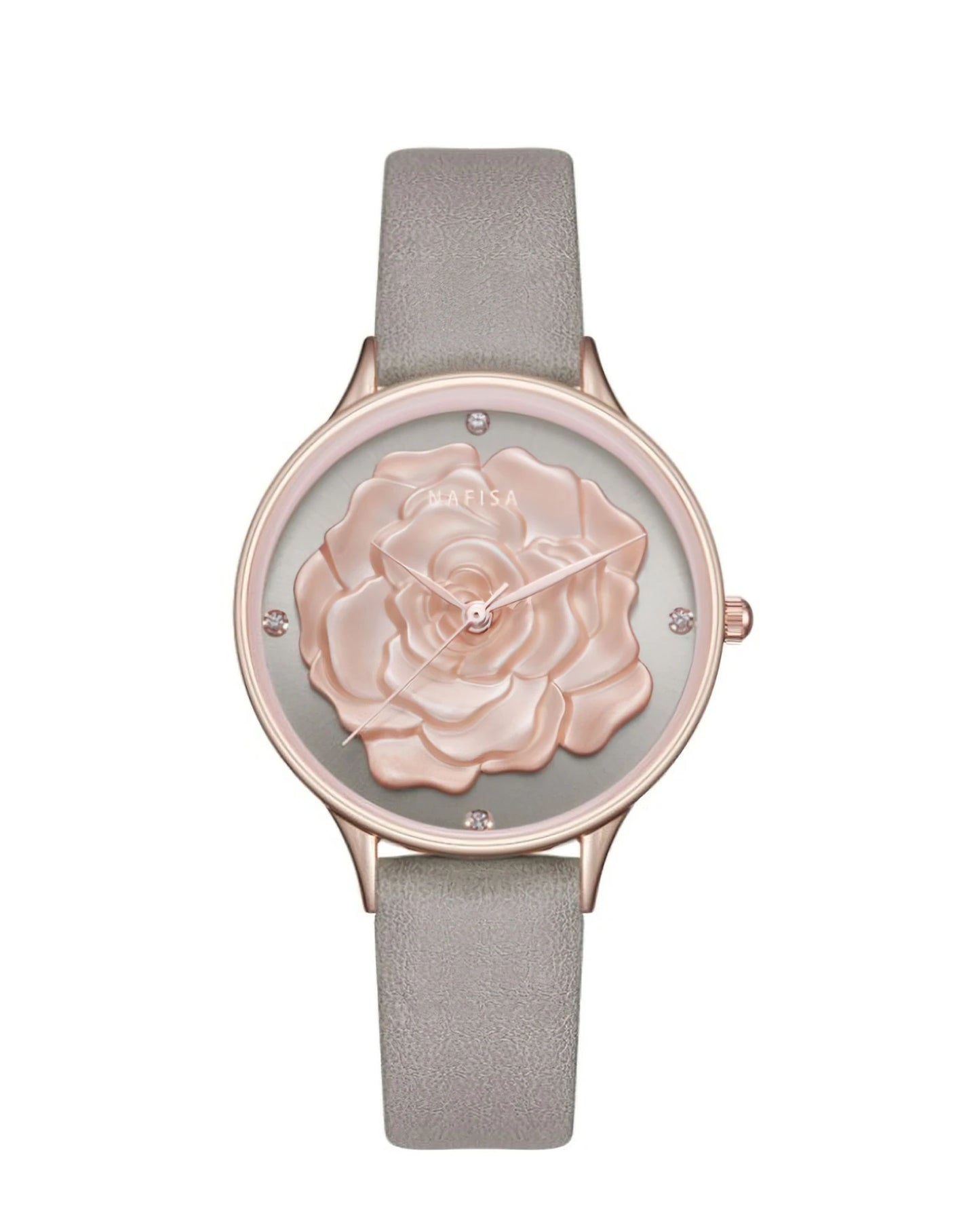 3D Camellia Floral Dial Watch