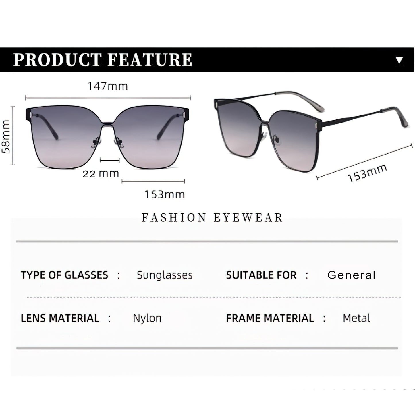 AURA Gradient Lenses Sunglasses