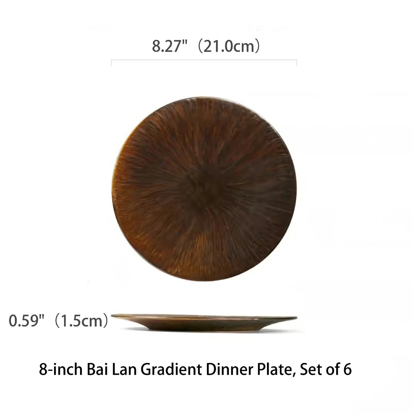 Bai Lan Gradient Dinner Plate, Set of 6