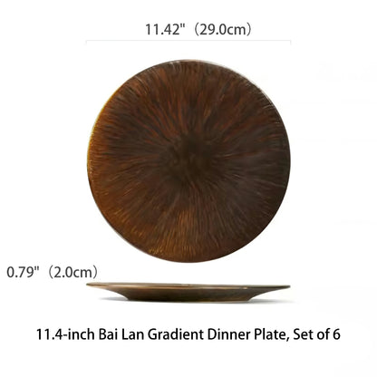 Bai Lan Gradient Dinner Plate, Set of 6