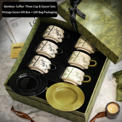 Bamboo Coffee Mug & Cup Saucer Set