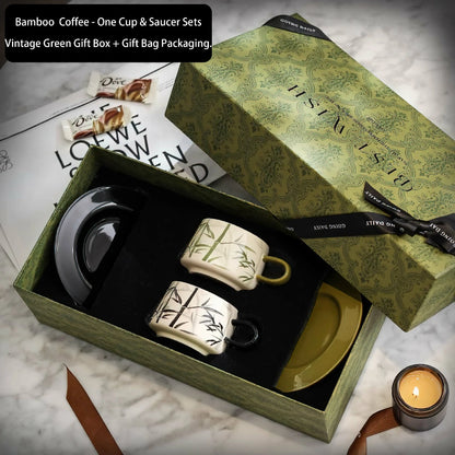 Bamboo Coffee Mug & Cup Saucer Set