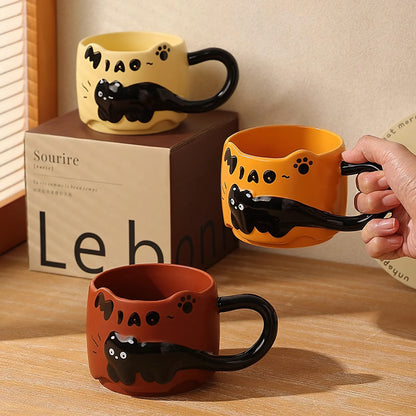 Ceramic Coffee Mug Cat Creative Cute Gift Set