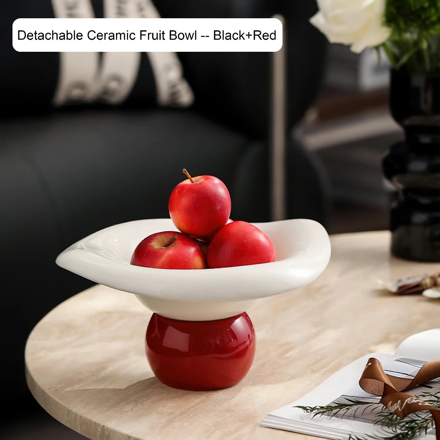 Detachable Drainable Luxury Ceramic Fruit Bowl
