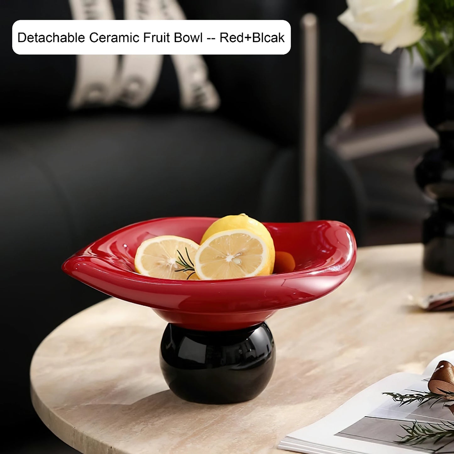 Detachable Drainable Luxury Ceramic Fruit Bowl