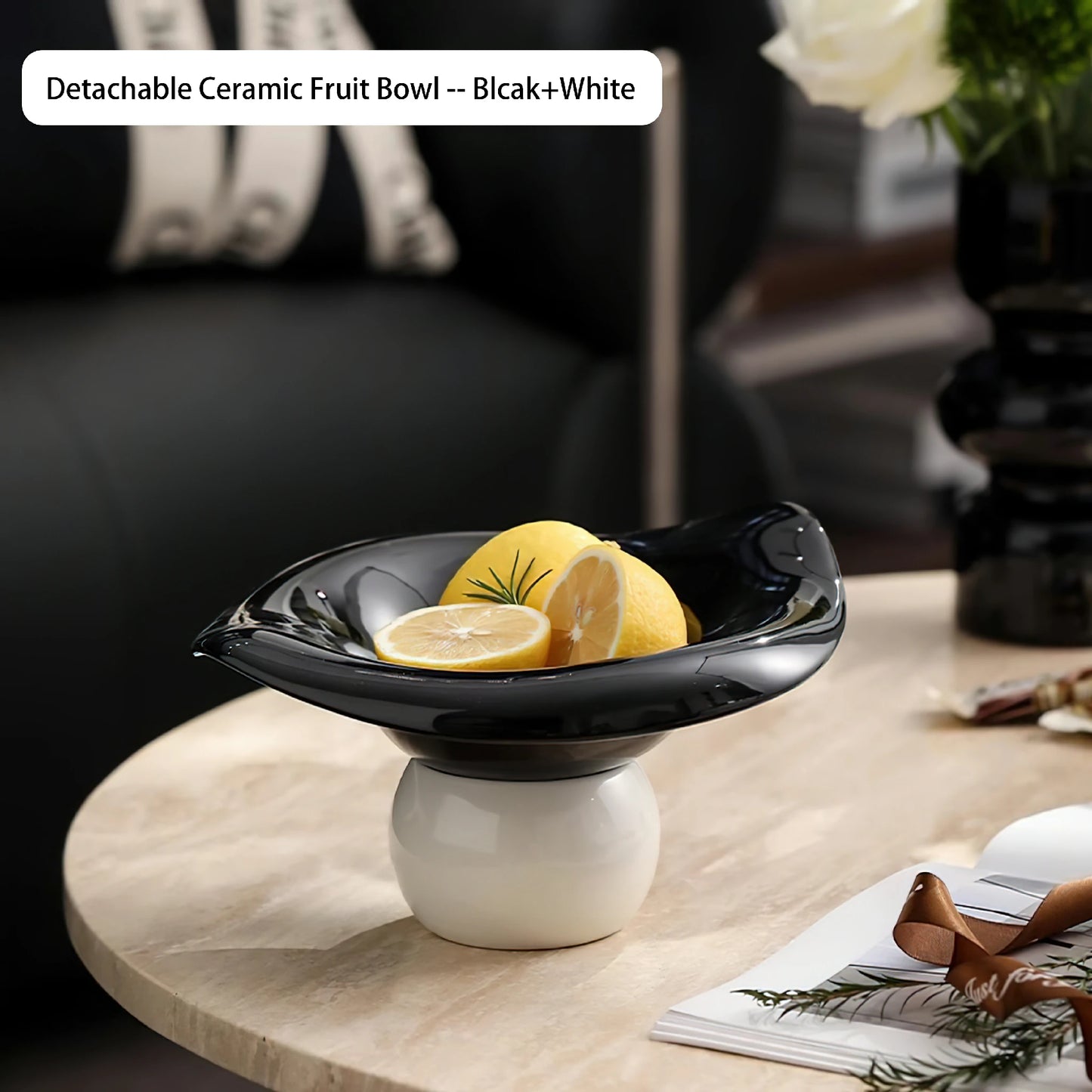Detachable Drainable Luxury Ceramic Fruit Bowl