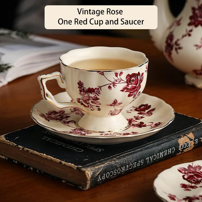 European Elegant Ceramic Tea Cup Set