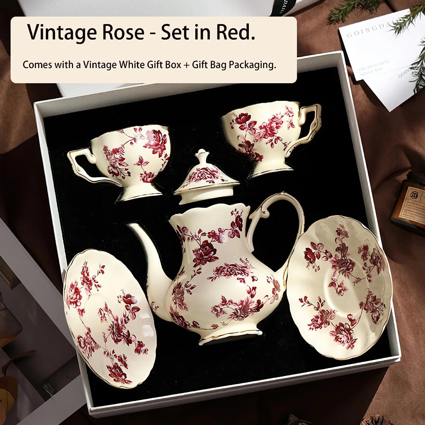 European Elegant Ceramic Tea Cup Set