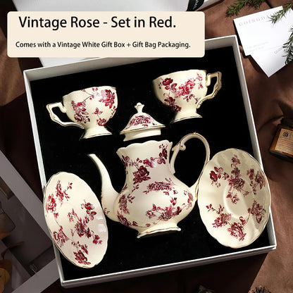 European Elegant Ceramic Tea Cup Set