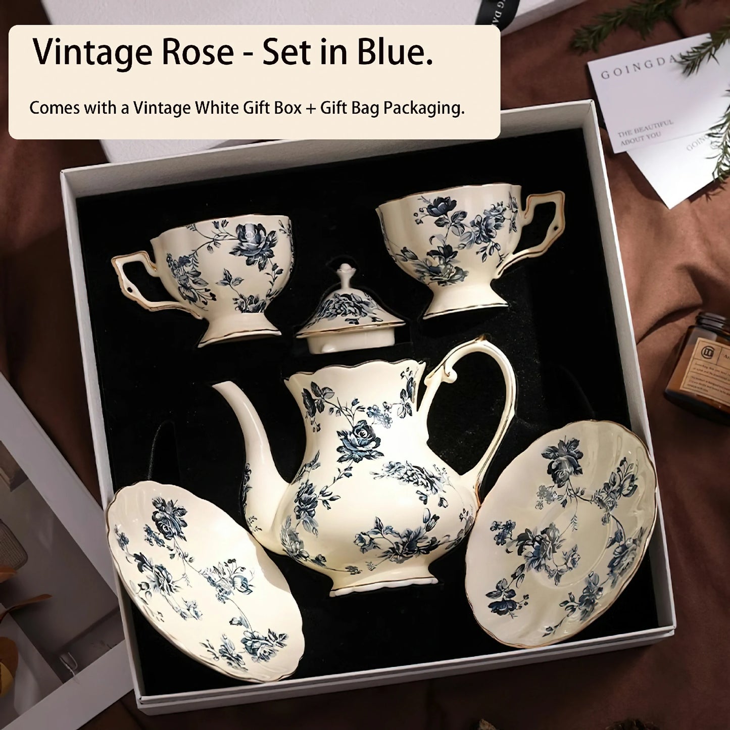European Elegant Ceramic Tea Cup Set