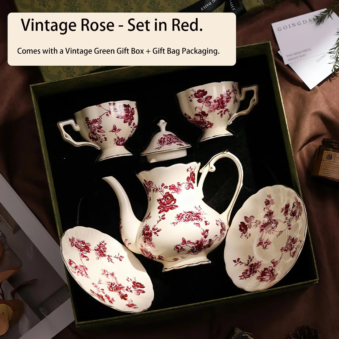 European Elegant Ceramic Tea Cup Set