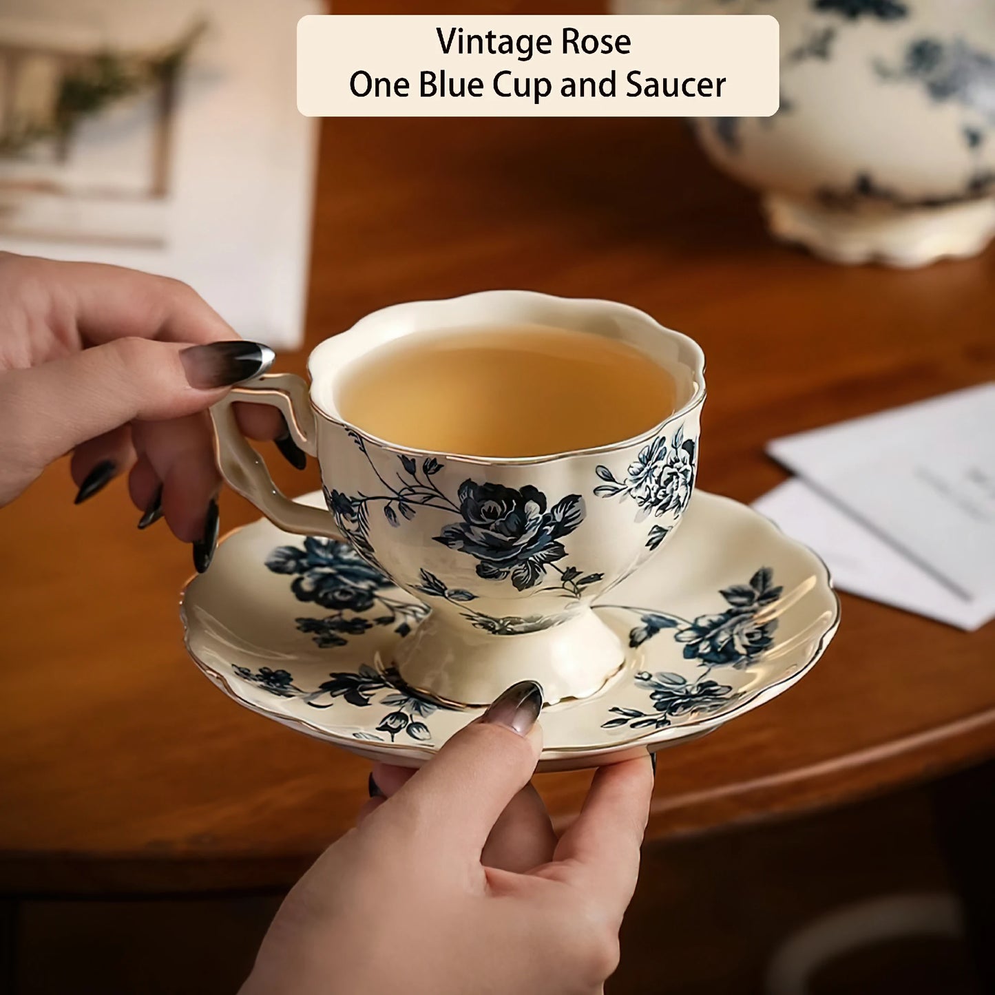European Elegant Ceramic Tea Cup Set