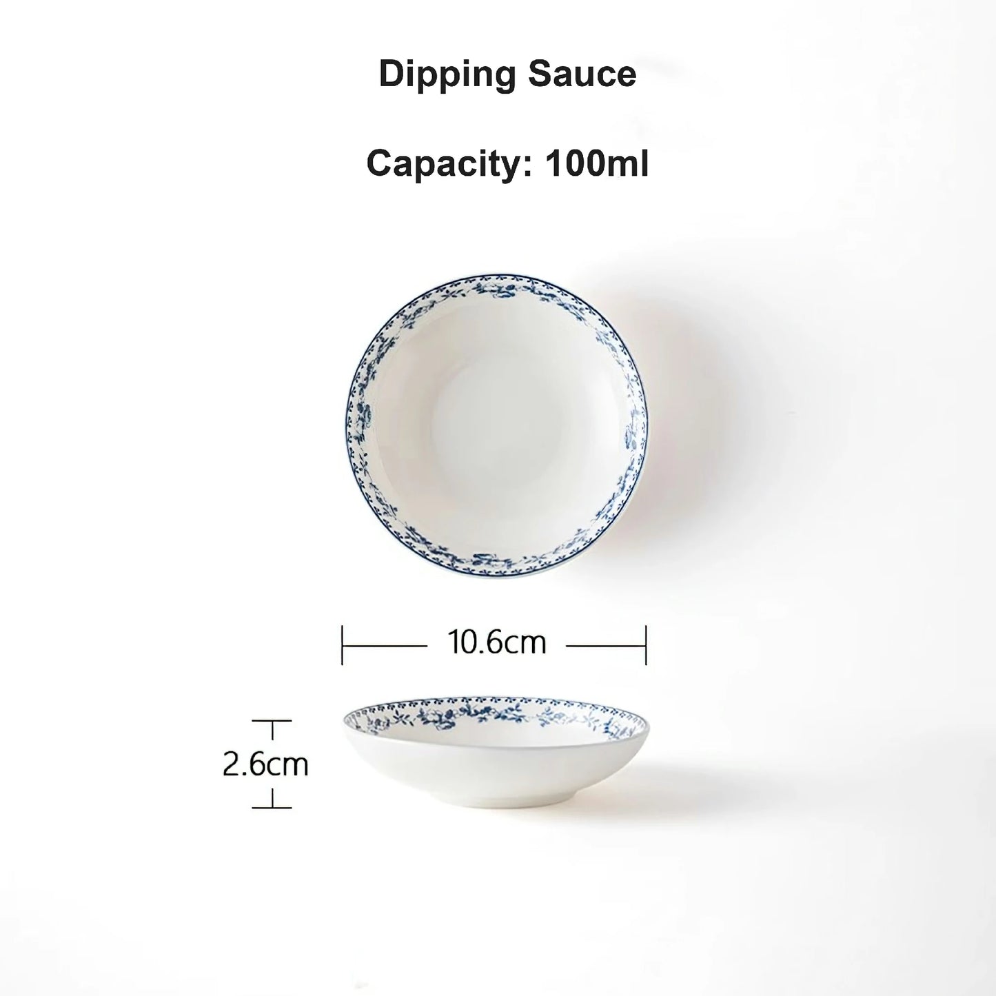 Vintage Fresh Blue Medieval Ceramic Dinnerware