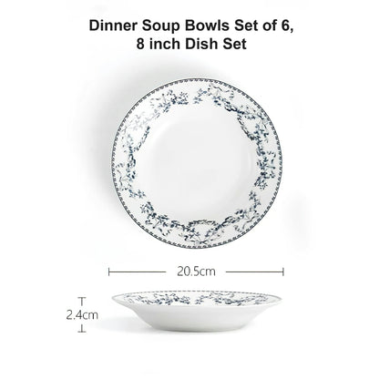 Vintage Fresh Blue Medieval Ceramic Dinnerware