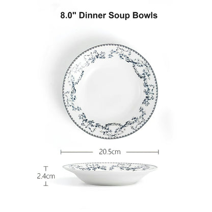 Vintage Fresh Blue Medieval Ceramic Dinnerware