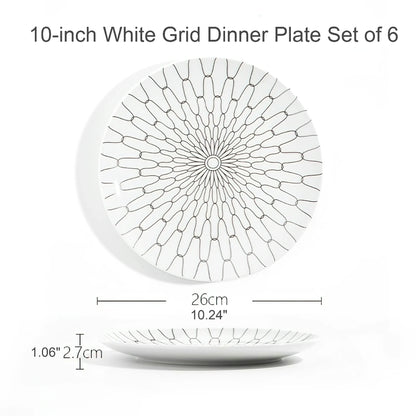 Geometric Pattern Dinner Plate Dinnerware Set