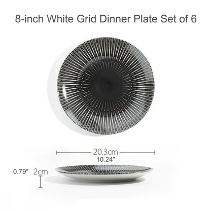 Geometric Pattern Dinner Plate Dinnerware Set