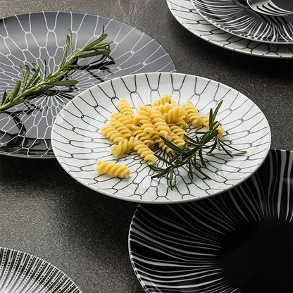 Geometric Pattern Dinner Plate Dinnerware Set