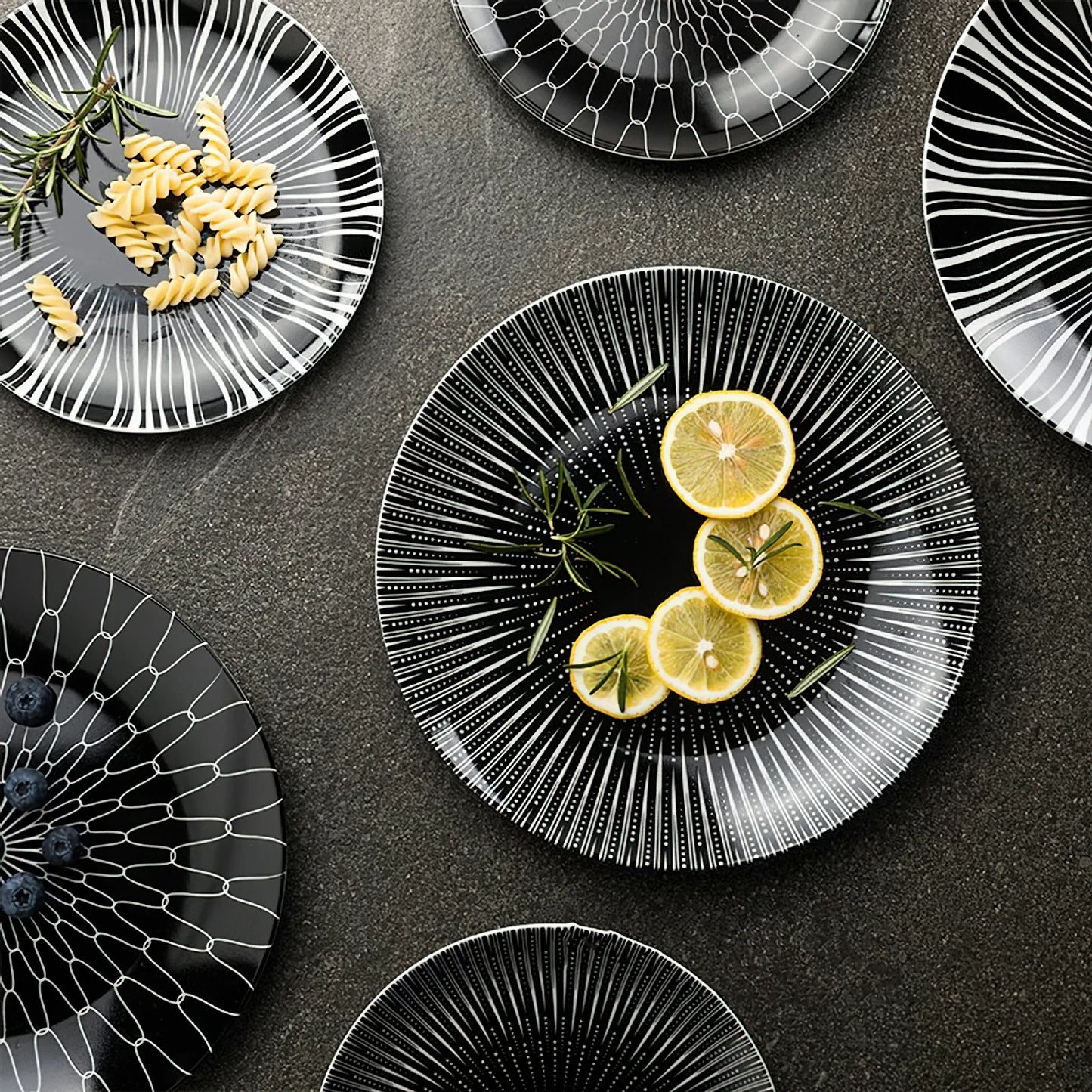 Geometric Pattern Dinner Plate Dinnerware Set