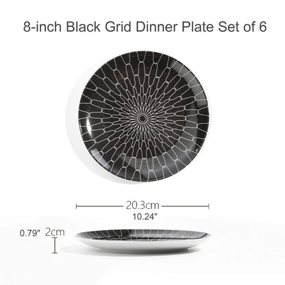 Geometric Pattern Dinner Plate Dinnerware Set