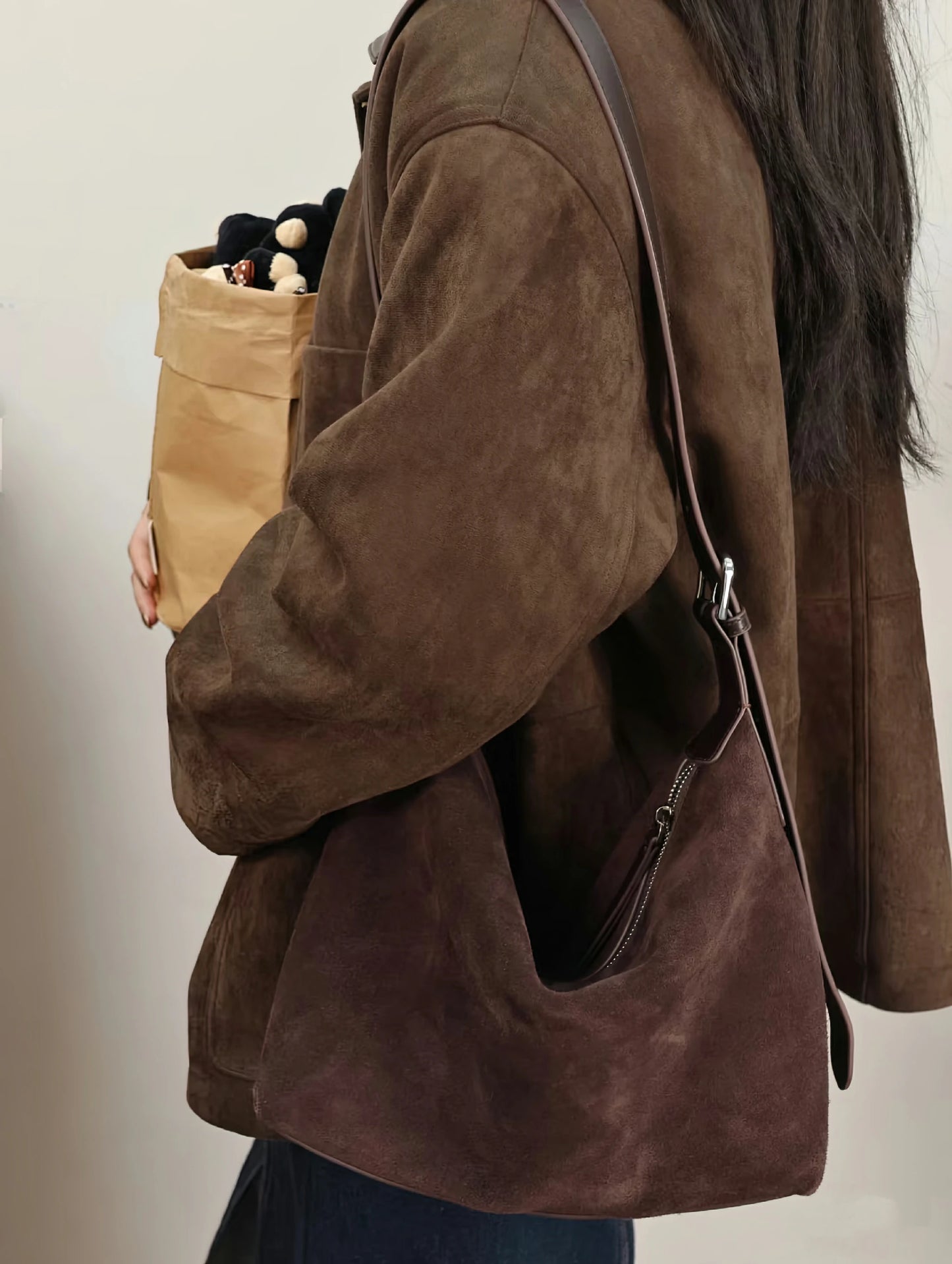 Hobo Cowhide Shoulder Bag