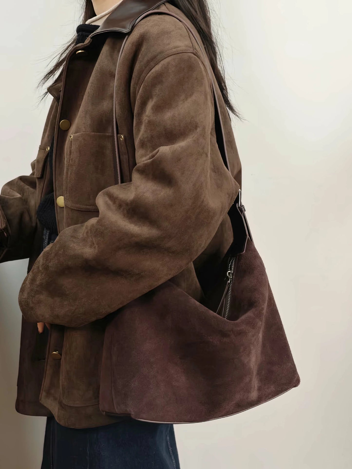 Hobo Cowhide Shoulder Bag