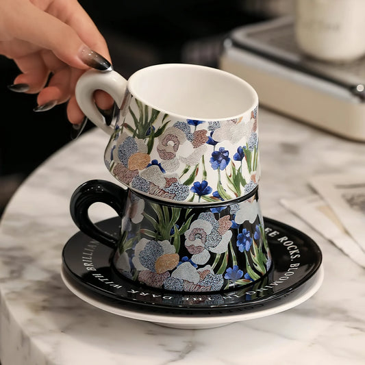 Iris Flowe Garden Coffee Cup Set