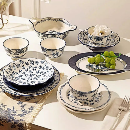 LANDAI MANOR Series Blue Ceramic Dinnerware