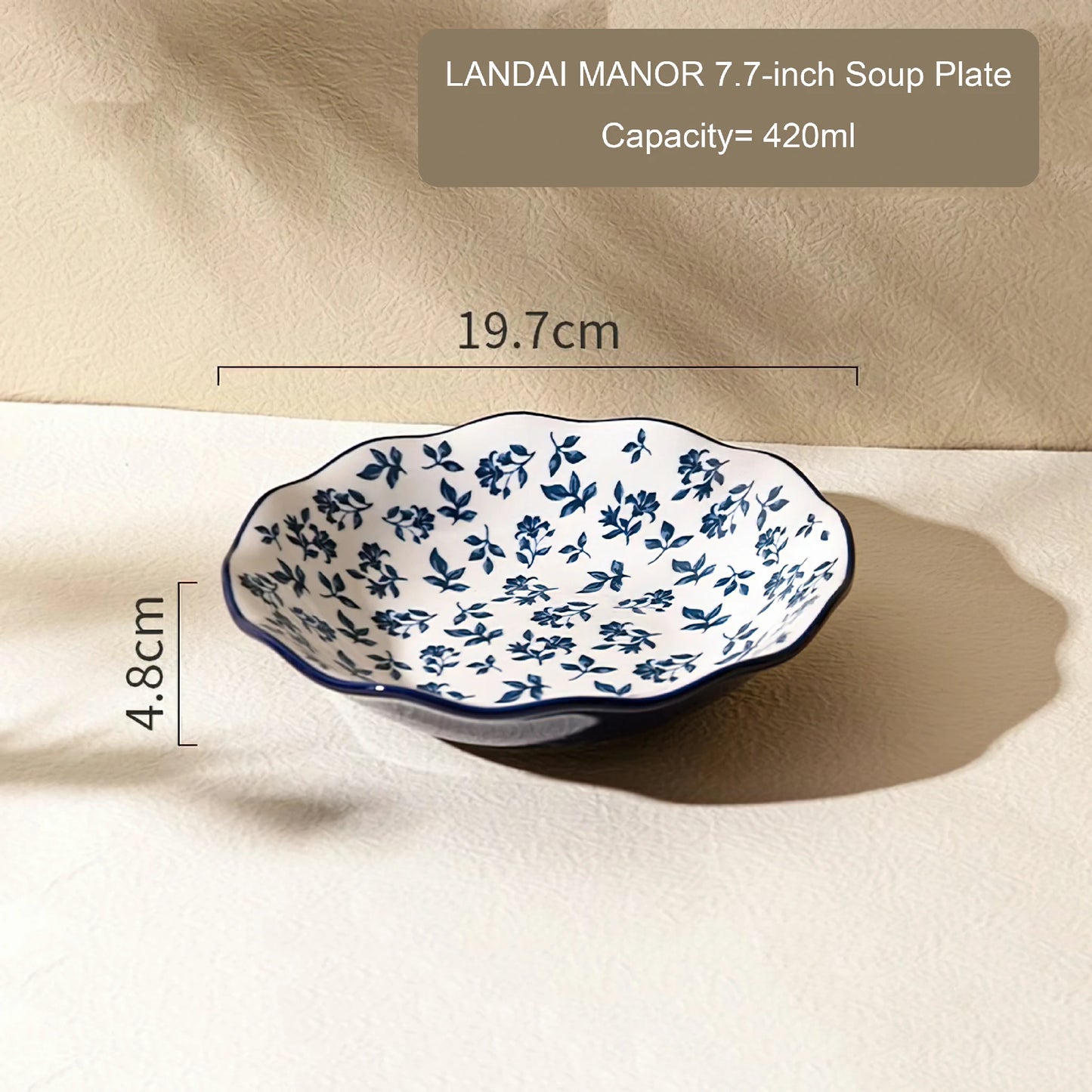 LANDAI MANOR Series Blue Ceramic Dinnerware