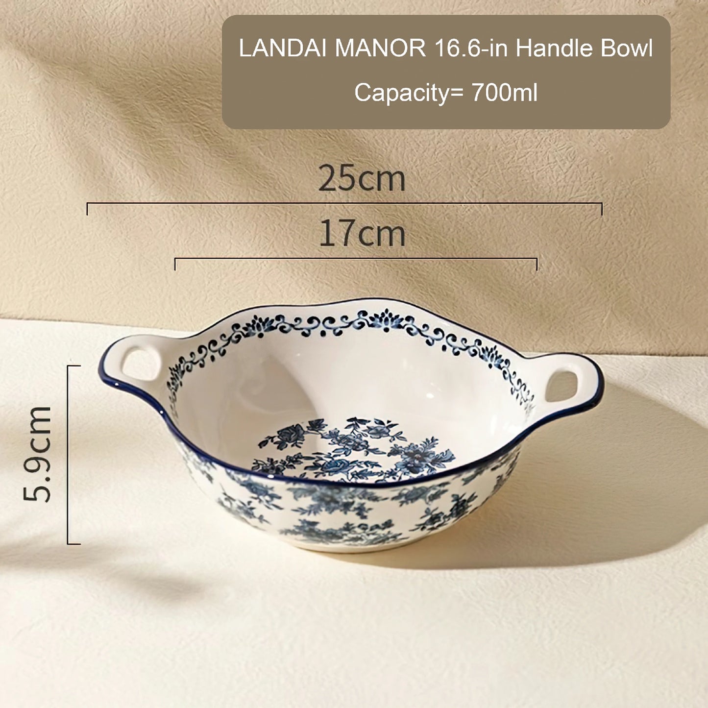 LANDAI MANOR Series Blue Ceramic Dinnerware