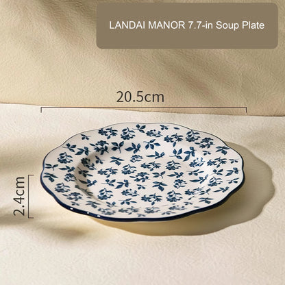 LANDAI MANOR Series Blue Ceramic Dinnerware