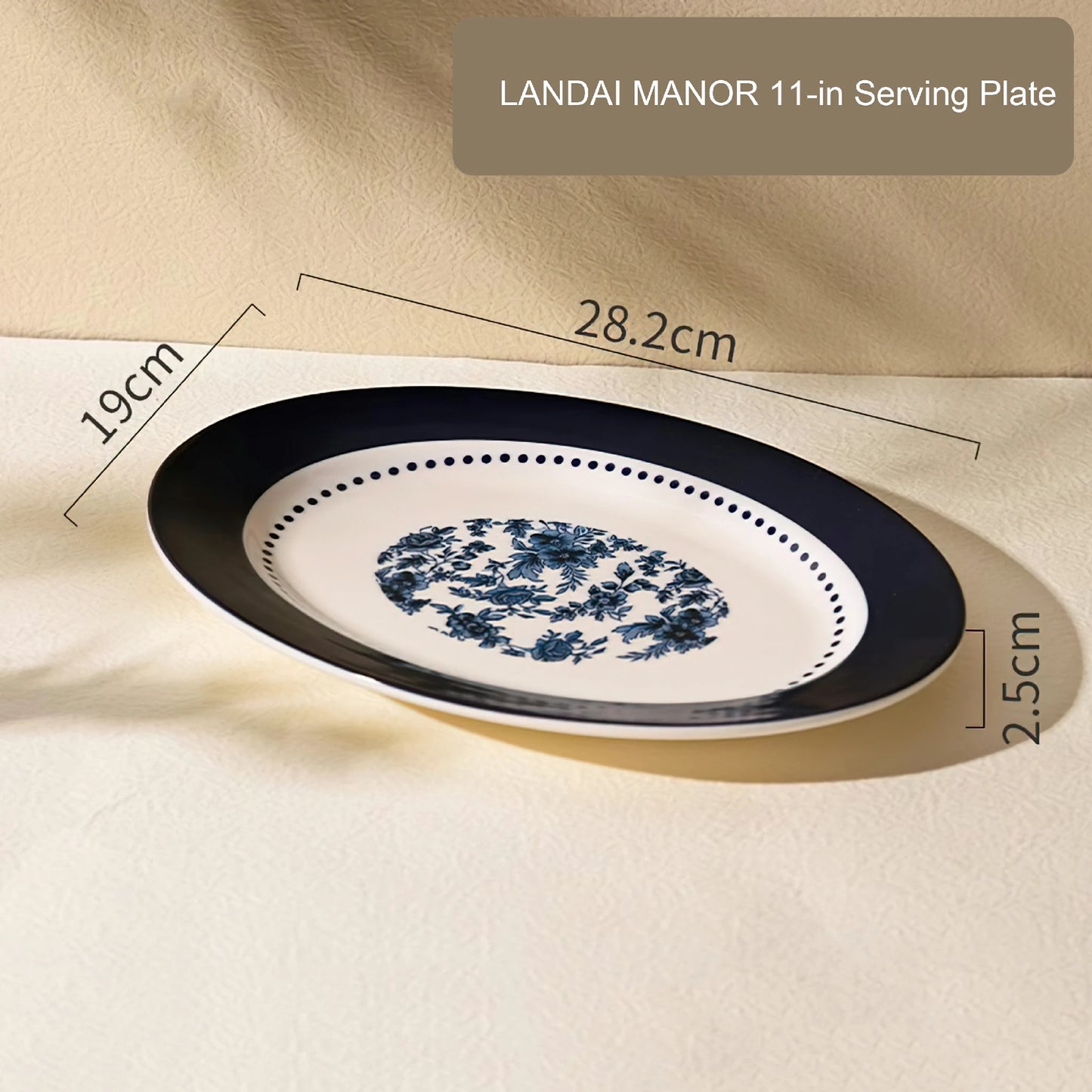 LANDAI MANOR Series Blue Ceramic Dinnerware