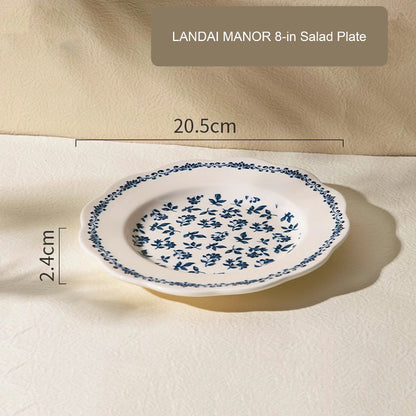 LANDAI MANOR Series Blue Ceramic Dinnerware