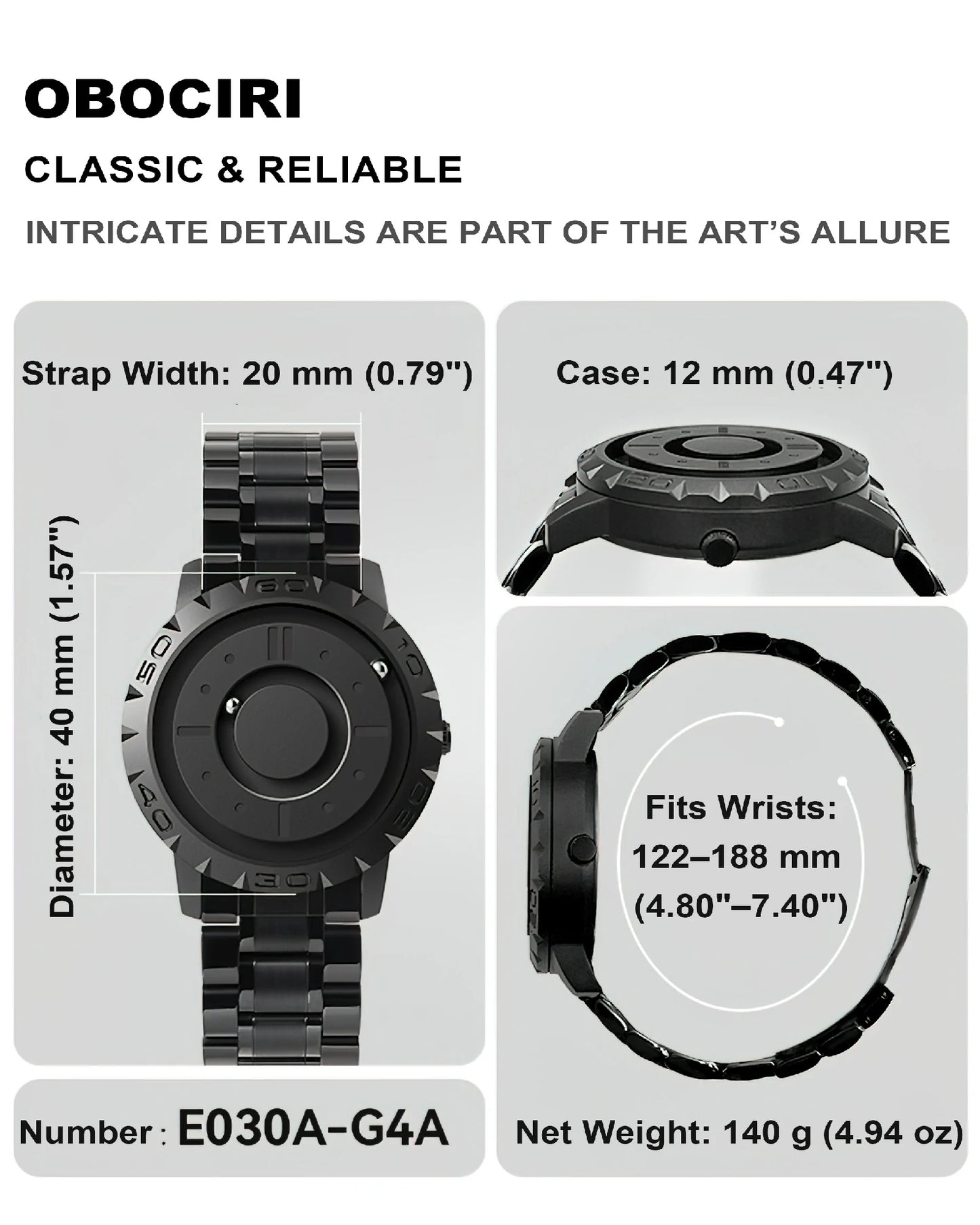 Magnetic Ball Timekeeping Watch G4A