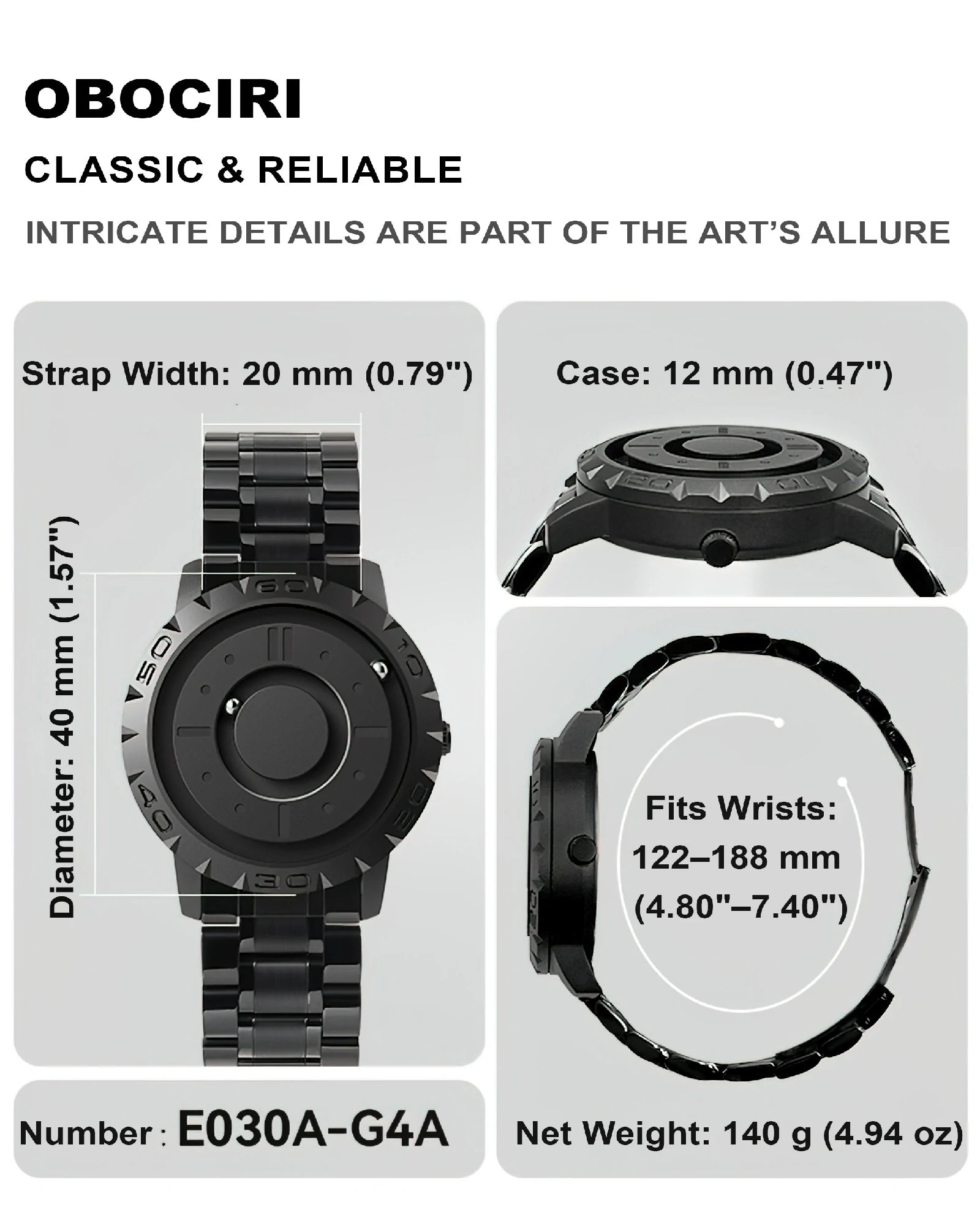 Magnetic Ball Timekeeping Watch G4A