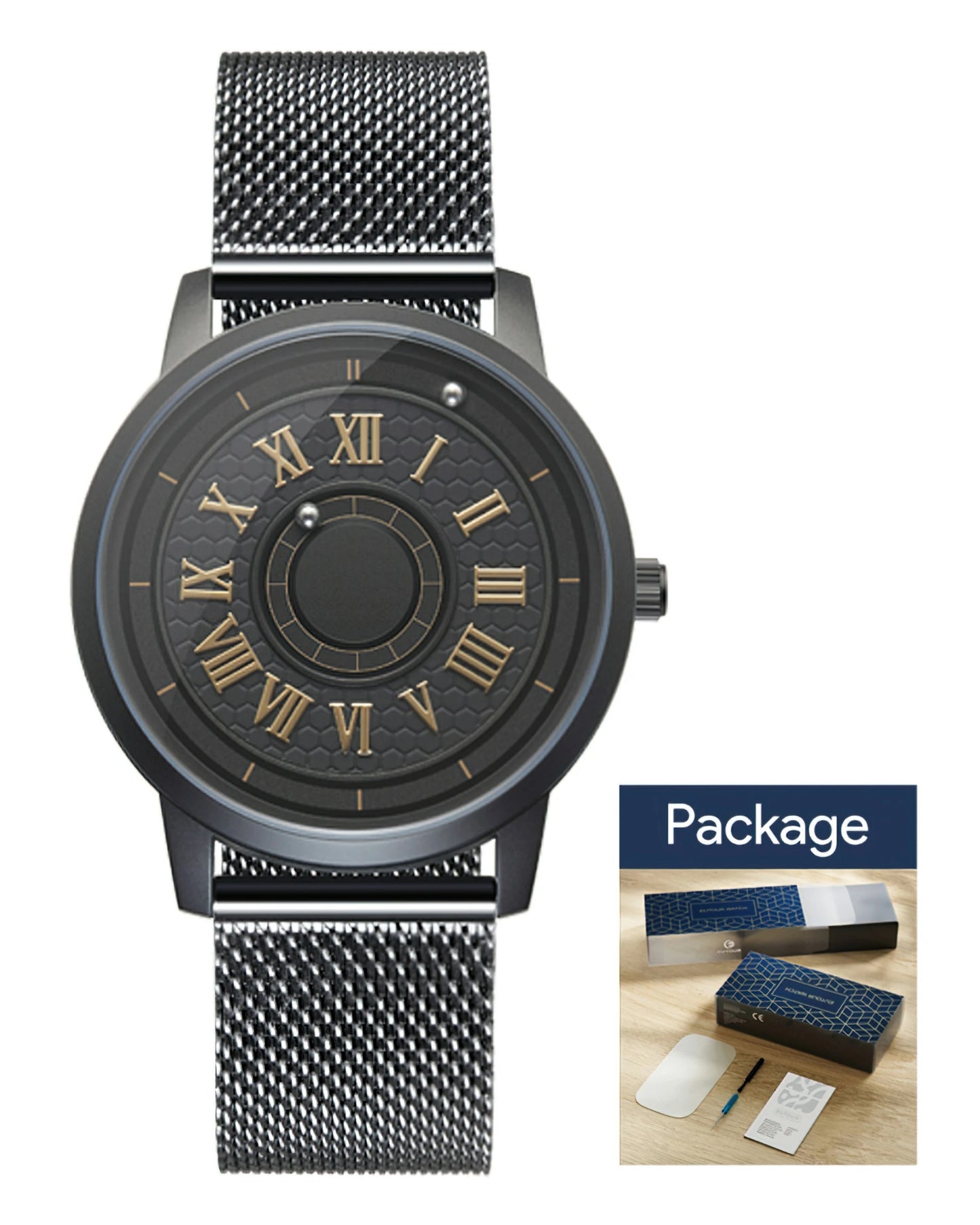 Magnetic Roman Numeral Watch 040A